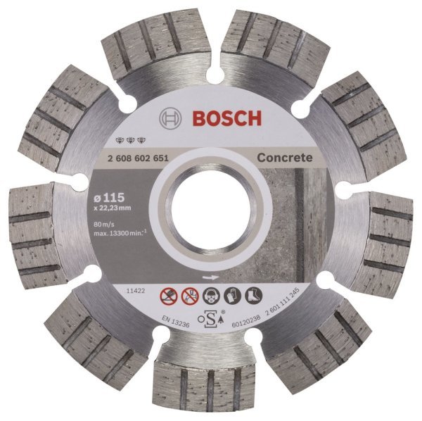 Bosch - Best Serisi Beton İçin Elmas Kesme Diski 115 mm 2608602651