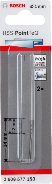 Bosch - HSS-PointeQ Metal Matkap Ucu 1,0 mm 2'li 2608577153