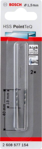 Bosch - HSS-PointeQ Metal Matkap Ucu 1,5 mm 2'li 2608577154