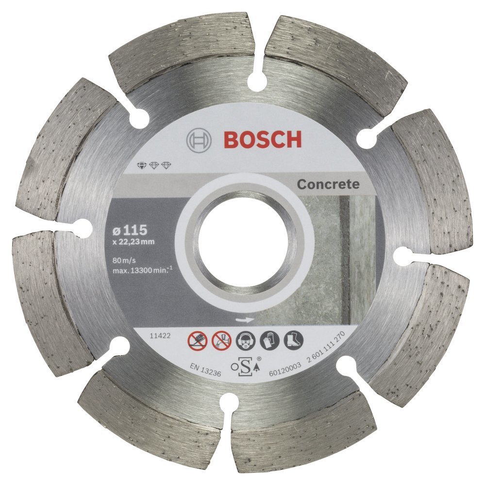 Bosch - Standard Seri Beton İçin, 9+1 Elmas Kesme Diski Set 115 mm 2608603239