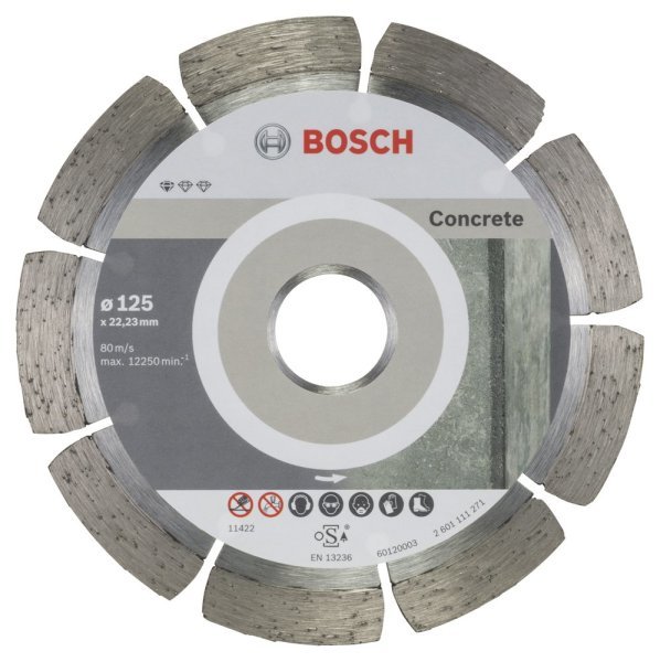 Bosch - Standard Seri Beton İçin, 9+1 Elmas Kesme Diski Set 125 mm 2608603240