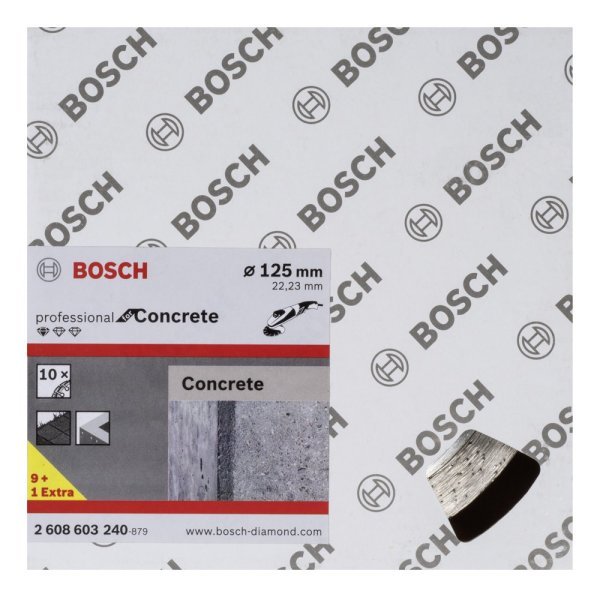 Bosch - Standard Seri Beton İçin, 9+1 Elmas Kesme Diski Set 125 mm 2608603240