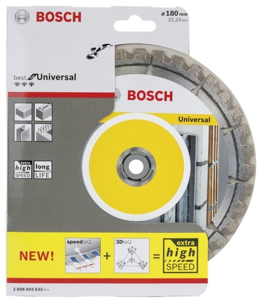 Bosch - Best Serisi Genel Yapı Malzemeleri ve Metal İçin Elmas Kesme Diski 180 mm 2608603632