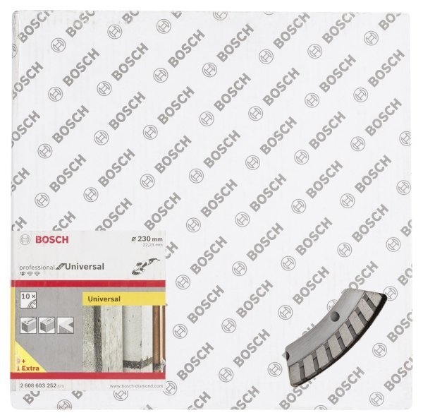 Bosch - Standard Seri Genel Yapı Malzemeleri İçin Turbo Segmanlı 9+1 Elmas Kesme Diski Set 230 mm 2608603252
