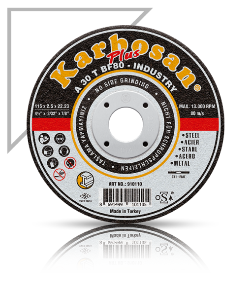 KARBOSAN/125x2.5x22.23/ ENDÜSTRİYEL METAL PLUS KESME DİSKİ