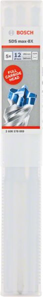 Bosch - Max-8X Serisi Kırıcı Delici Ucu 12*340 mm 5'li 2608578669