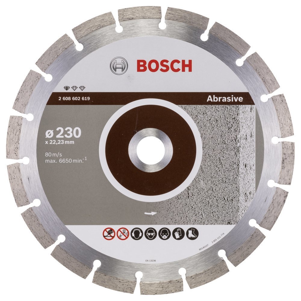 Bosch - Standard Seri Aşındırıcı Malzemeler İçin Elmas Kesme Diski 230 mm 2608602619