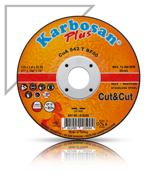 KARBOSAN/115x1.0x22.23/Cut & Cut Plus İnce Kesme Diskleri