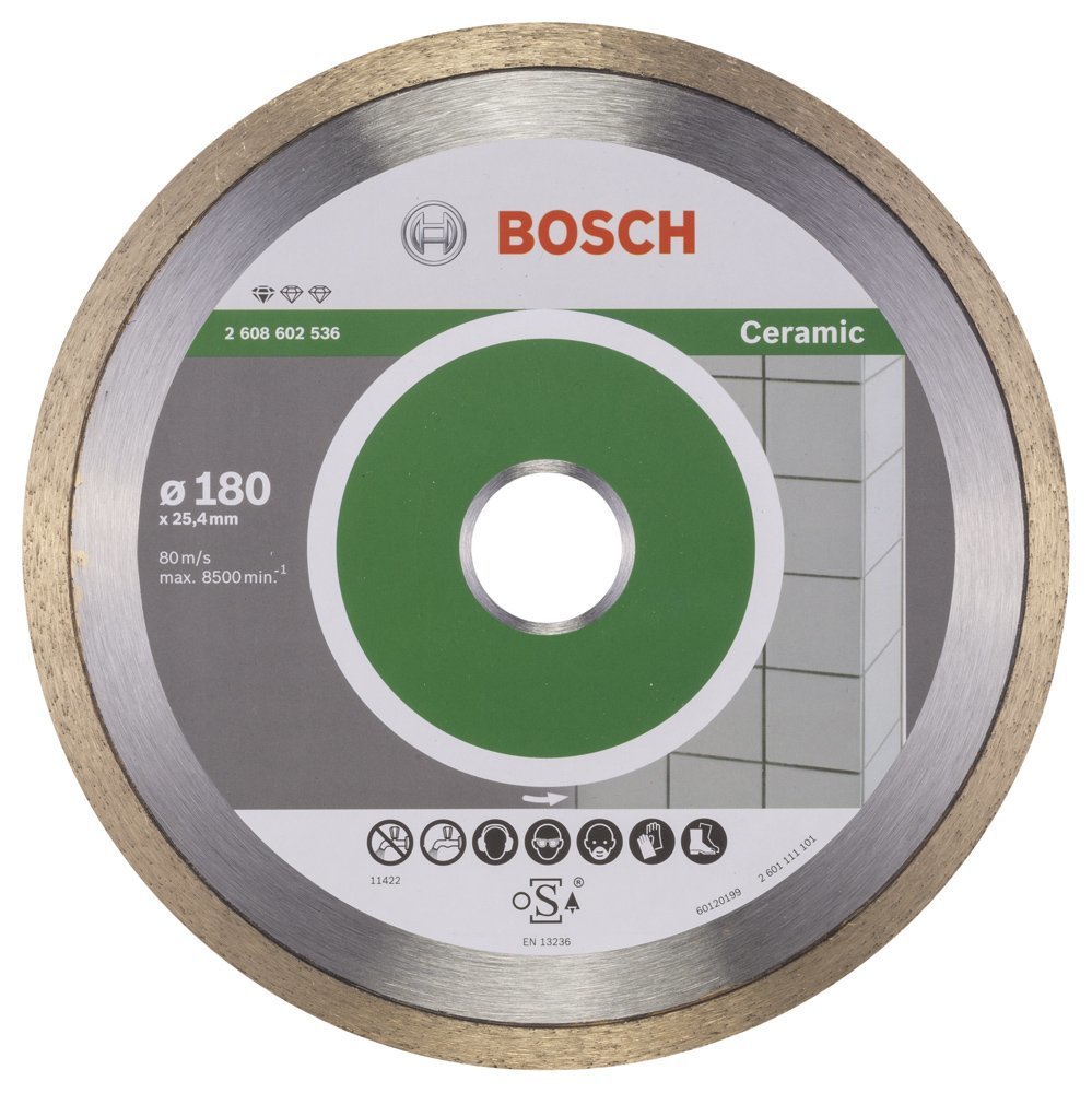 Bosch - Standard Seri Seramik İçin Elmas Kesme Diski 180 mm 2608602536