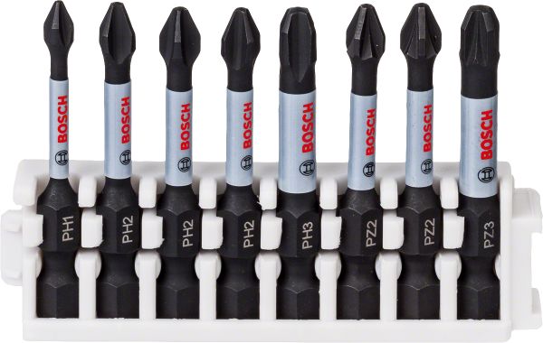 Bosch - Impact Control Serisi Vidalama Ucu 8'li PH1 PH2x3 PH3 PZ2x2 PZ3 *50mm 2608522328