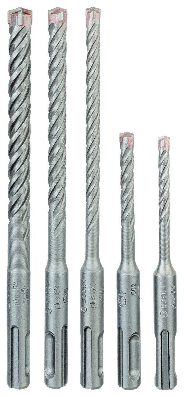 Bosch - SDS plus-5X Serisi Kırıcı Delici Matkap Ucu 5 Parça Set (5,6 x 110 mm, 6,8,10 x 160 mm) 2608833910