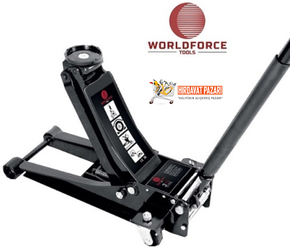 Worldforce 3 Ton Çift Pistonlu F1 Düşük Profil Arabalı Kriko 34Kg