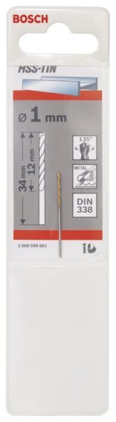 Bosch - HSS-TiN Metal Matkap Ucu 1*34 mm 2608596661