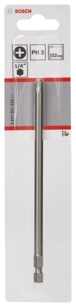 Bosch - Extra Hard Serisi Vidalama Ucu PH3*152 mm 1'li 2607001542