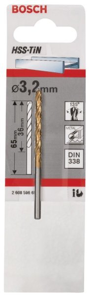 Bosch - HSS-TiN Metal Matkap Ucu 3,2*65 mm 2608596683