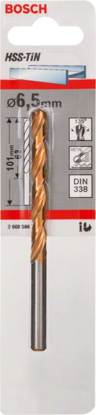 Bosch - HSS-TiN Metal Matkap Ucu 6,5*101 mm 2608596716
