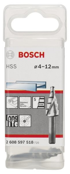 Bosch - HSS 5 Kademeli Matkap Ucu 4-12 mm 2608597518