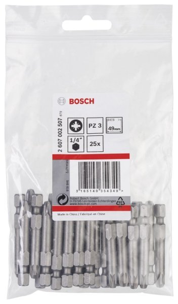 Bosch - Extra Hard Serisi Vidalama Ucu PZ 3*49 mm 25'li 2607002507