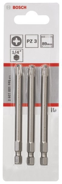 Bosch - Extra Hard Serisi Vidalama Ucu PZ 3*89 mm 3'lü 2607001585