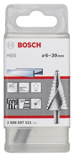 Bosch - HSS 12 Kademeli Matkap Ucu 6-39 mm 2608597521
