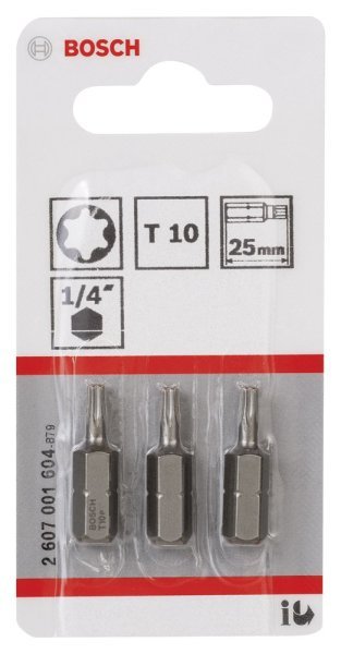 Bosch - Extra Hard Serisi Vidalama Ucu T10*25 mm 3'lü 2607001604