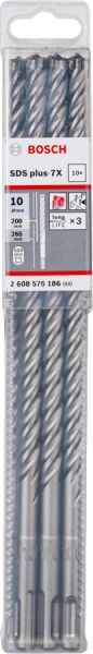 Bosch - SDS-Plus-7X Serisi Kırıcı Delici Matkap Ucu 10*265 mm 10'lu 2608576186