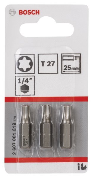 Bosch - Extra Hard Serisi Vidalama Ucu T27*25 mm 3'lü 2607001619