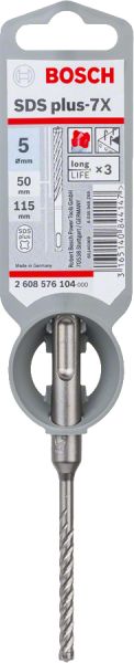 Bosch - SDS-Plus-7X Serisi Kırıcı Delici Matkap Ucu 5*115 mm 2608576104