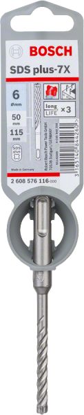 Bosch - SDS-Plus-7X Serisi Kırıcı Delici Matkap Ucu 6*115 mm 2608576116