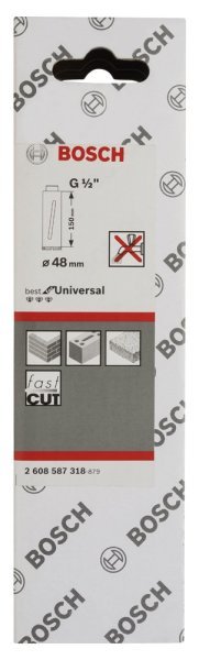 Bosch - Best Serisi G 1 2'' Girişli Kuru Karot Ucu 48*150 mm 2608587318