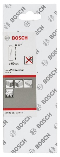 Bosch - Best Serisi G 1 2'' Girişli Kuru Karot Ucu 60*150 mm 2608587320