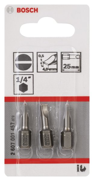 Bosch - Extra Hard Serisi S0,5x4,0*25 mm 3'lü 2607001457
