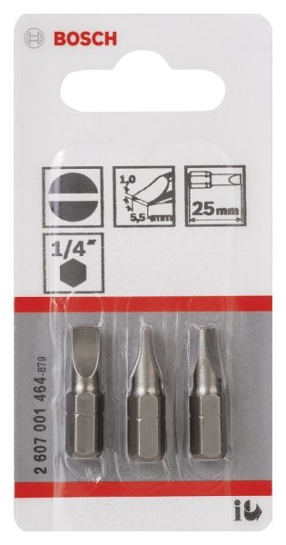 Bosch - Extra Hard Serisi S1,0x5,5*25 mm 3'lü 2607001464