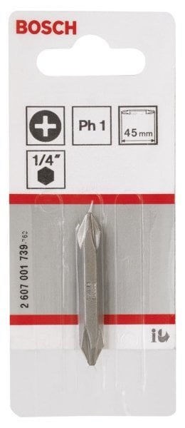 Bosch - Çift Taraflı Vidalama ucu PH1xPH1*45 mm 1'li 2607001739