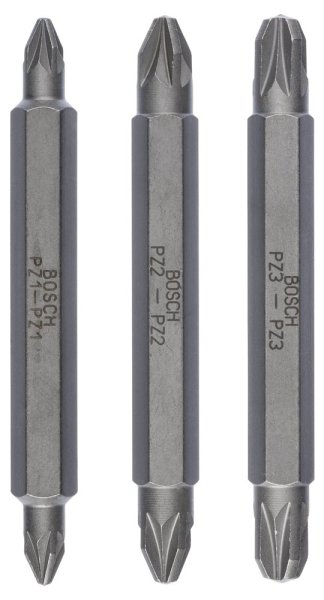 Bosch - Çift Taraflı Vidalama ucu PZ1 2 3*60 mm 3'lü 2607001749
