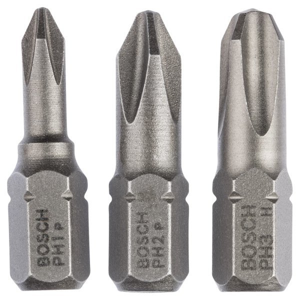 Bosch - 3 Parçalı Extra Hard Serisi Vidalama Ucu Seti PH1 2 3*25 mm 2607001752