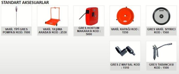Özsan Seyyar Gres Yağlama Arabası Makaralı (Takım) 2540