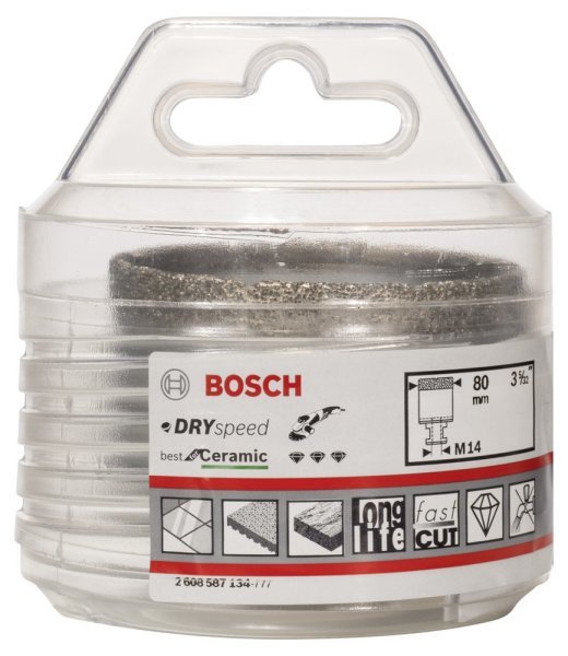 Bosch - Best Serisi, Taşlama İçin Seramik Kuru Elmas Delici 80*35 mm 2608587134
