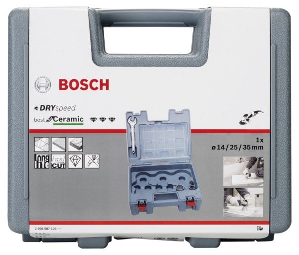 Bosch - Best Serisi, Taşlama İçin Seramik Kuru Elmas Delici 14 25 35 mm 3 Parça Set 2608587136
