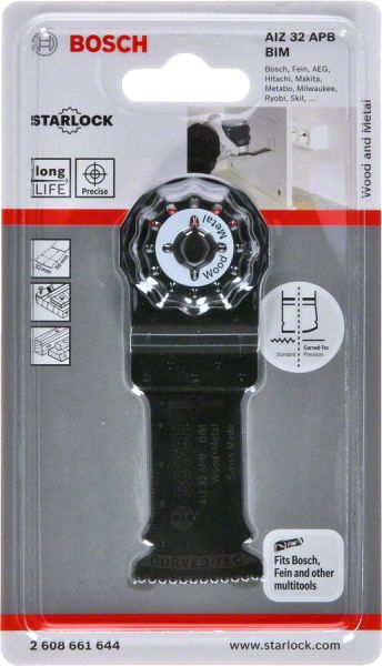 Bosch - Starlock - AIZ 32 APB - BIM Ahşap ve Metal İçin Daldırmalı Testere Bıçağı 1'li 2608661644