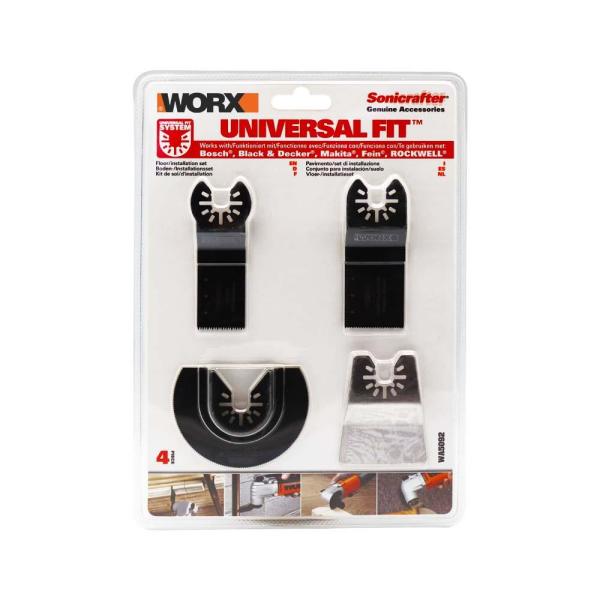 WORX WA5092 4 Parça Universal Metal, Ahşap Kesme ve Raspalama Aksesuar Seti