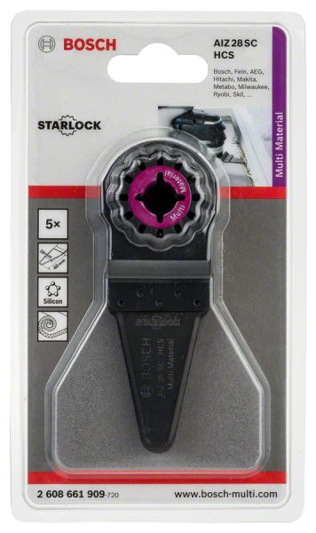 Bosch - Starlock - AIZ 28 SC - HCS Universal Derz ve Macun Kesici Bıçak 5'li 2608661909