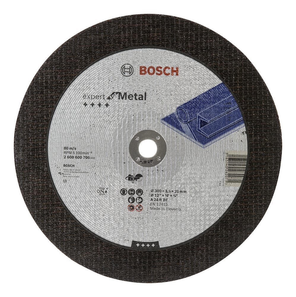 Bosch - 300*20,00*3,5 mm Expert Serisi Düz Metal Kesme Diski (Taş) 2608600706