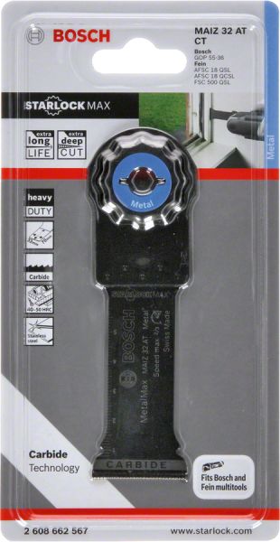 Bosch - Starlock Max - MAIZ 32 AT - Karpit Metal İçin Daldırmalı Testere Bıçağı 1'li 2608662567
