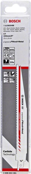 Bosch - Progressor Serisi Ahşap ve Metal için Panter Testere Bıçağı S 1156 XHM 10'lu 2608653281