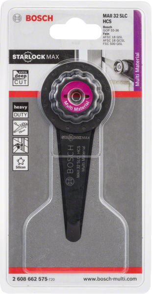 Bosch - Starlock Max - MAll 32 SLC - HCS Üniversal Derz ve Macun Kesici Uzun Testere Bıçağı 1'li 2608662575