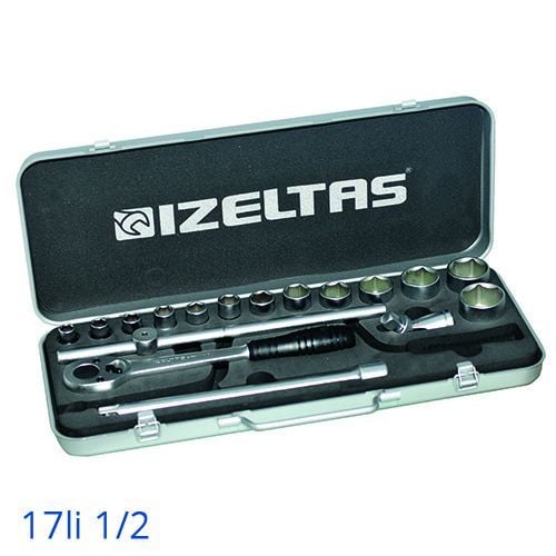 İzeltaş Lokma Anahtar Takımı 1/2'' ( U Kolsuz ) 17'Li