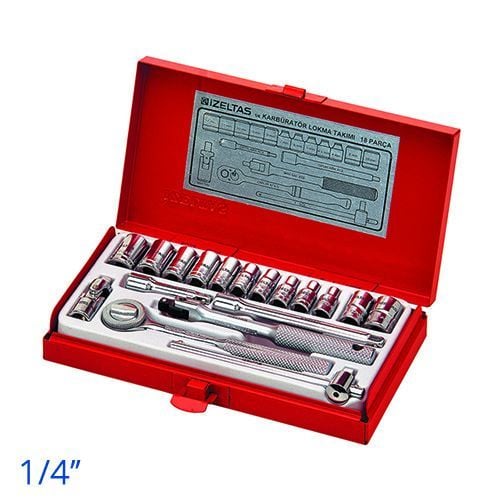 İzeltaş Karbüratör Lokma Takımı 18 Parça  1/4''