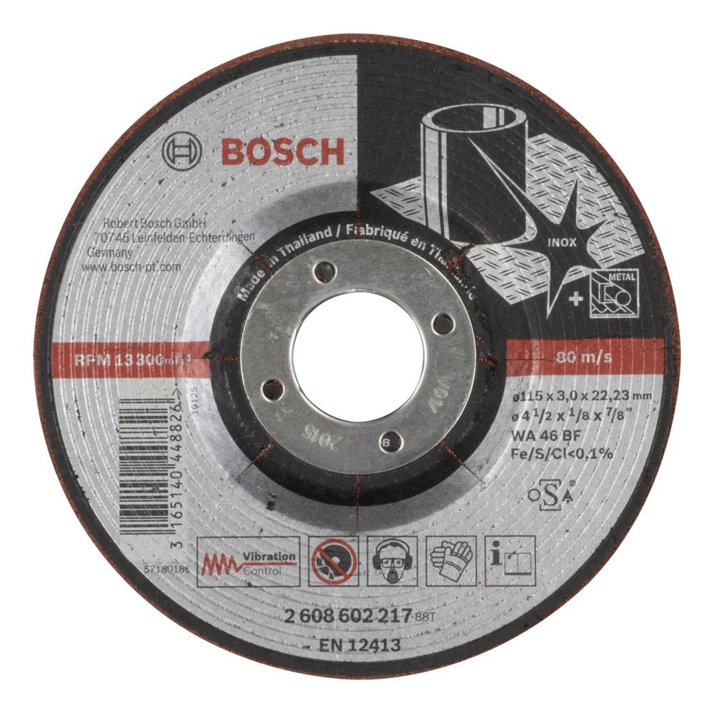 Bosch - 115*3,0 mm Yarı Esnek Inox (Paslanmaz Çelik) Taşlama Diski 2608602217