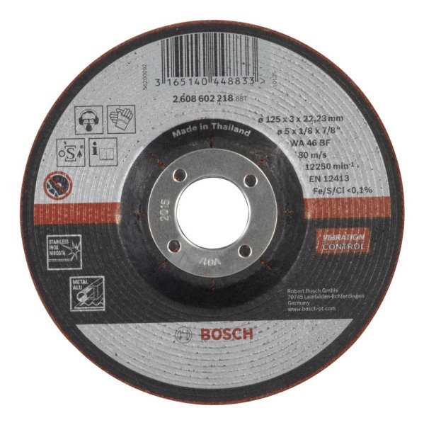 Bosch - 125*3,0 mm Yarı Esnek Inox (Paslanmaz Çelik) Taşlama Diski 2608602218